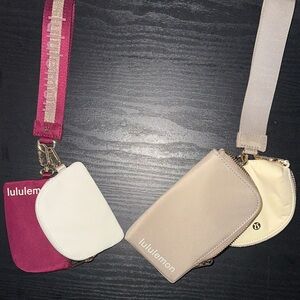 Lululemon Athletica Crossbody Bag Trio in Pink, White, and Cream